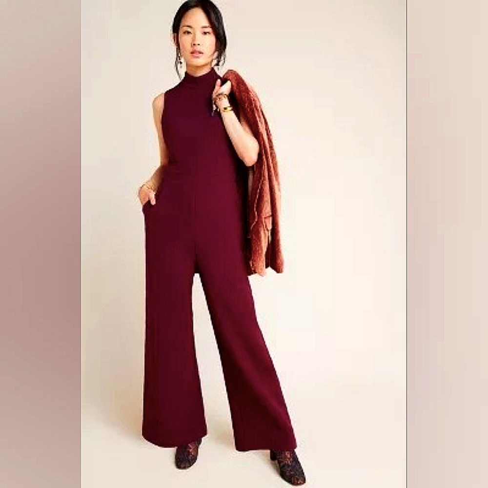 NWT Anthropologie Eva Franco Charley Mock Neck Jumpsuit- XS Petite
